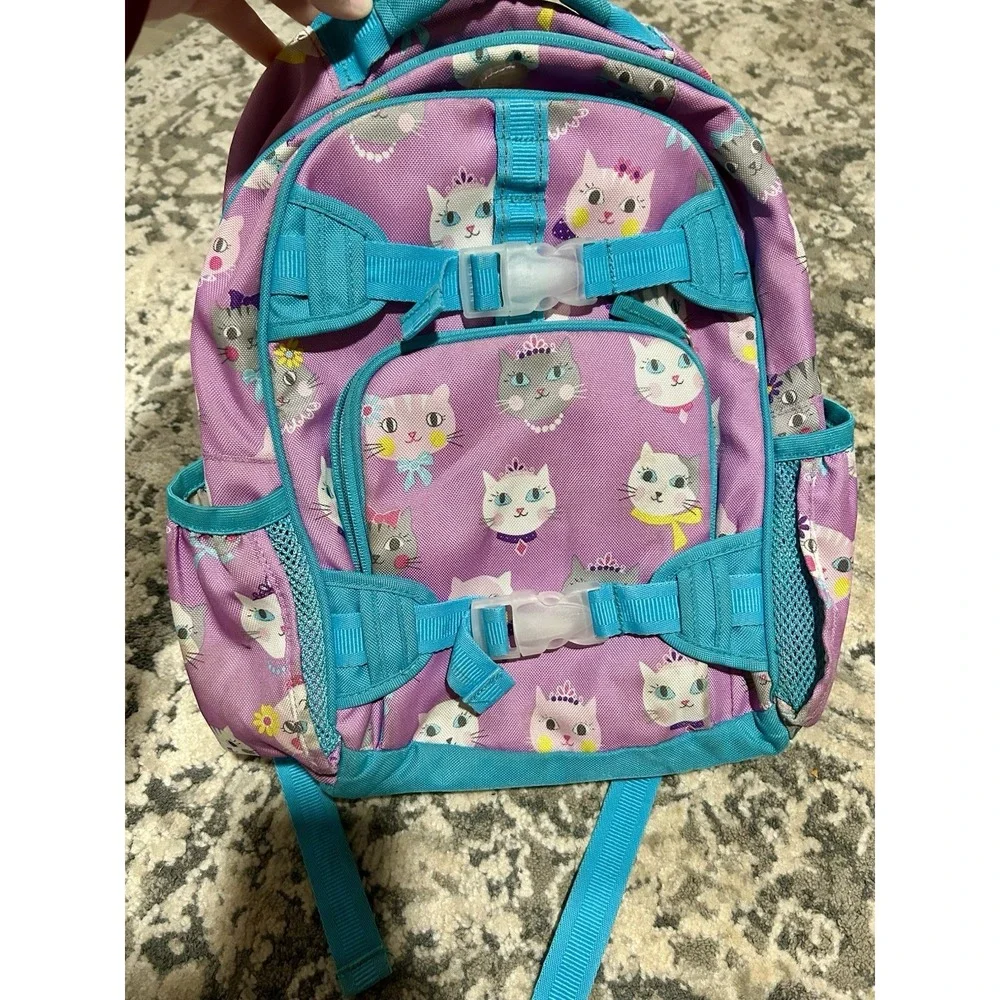 Pottery Barn Kids Purple Cats Backpack Size Small